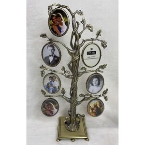 11" Burnes of Boston Brass Family Tree Photo Frame Holds 14 Photos "Excellent‎ "